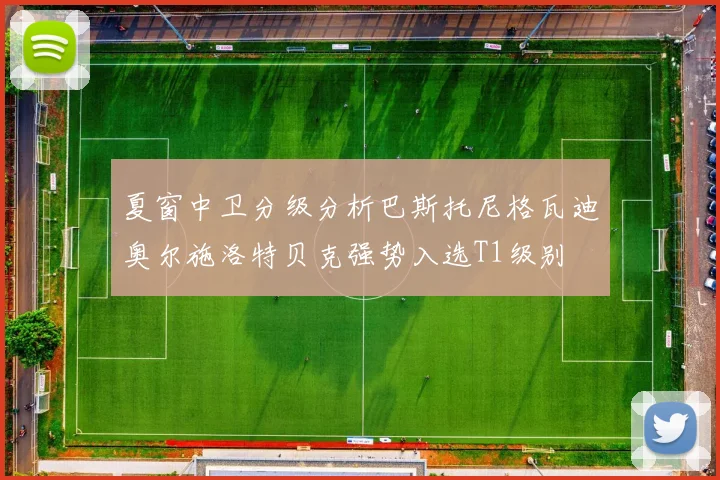 夏窗中卫分级分析巴斯托尼格瓦迪奥尔施洛特贝克强势入选T1级别